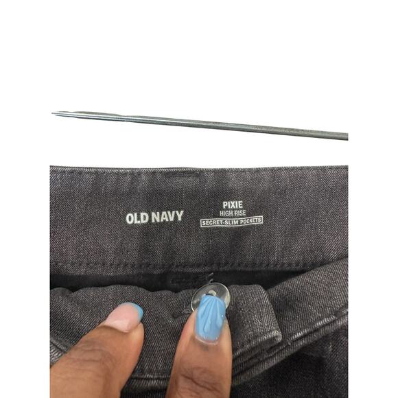 Old Navy Gray Office Business Career Work Pixie Ankle Pants Size 12 Tall - Picture 4 of 14